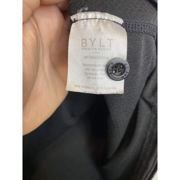 BYLT Men's Basic Collared Athletic Polo Black Size Medium - Picture 4 of 4